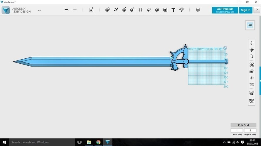 sword art online - elucidator 3D Print 94334
