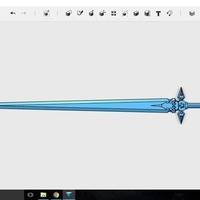 Small Sword art online - dark repulsar 3D Printing 94335