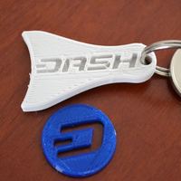 Small Dash keychain / shopping card coin 3D Printing 94594