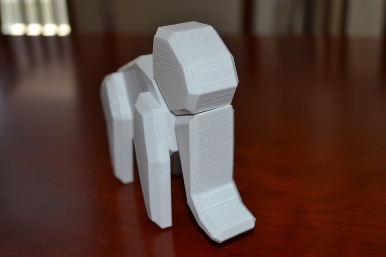 Magnetic Low Poly Elephant 3D Print 94626