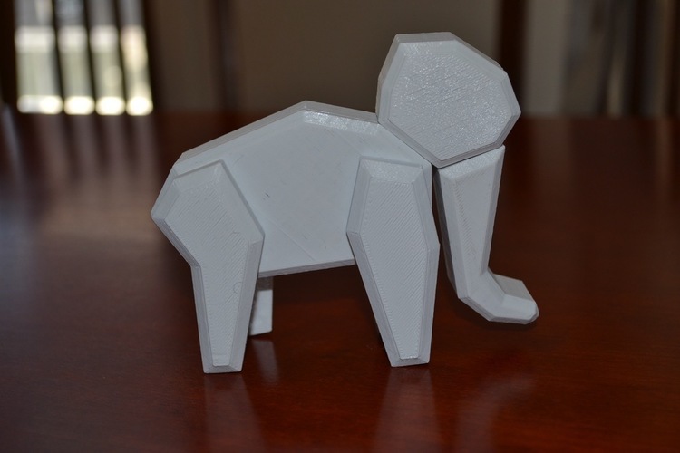 Magnetic Low Poly Elephant 3D Print 94629