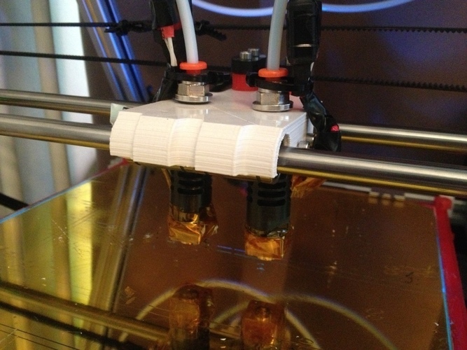 Sturdy Dual Carriage for J-Head with Bowden 3D Print 94762
