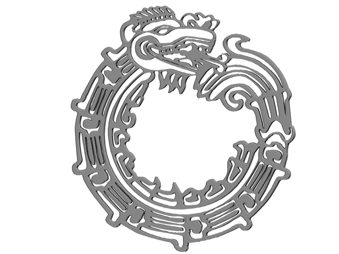 Mayan Dragon Symbol 3D Print 94832