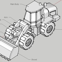 Easy to print Front Loader Model Kit - Thumbnail 4