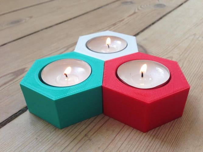 Hexagonal Candle Holder 3D Print 95127