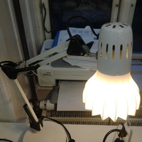 Lamp shade for a desk lamp. 2 versions, straight and swirled. - Thumbnail 2