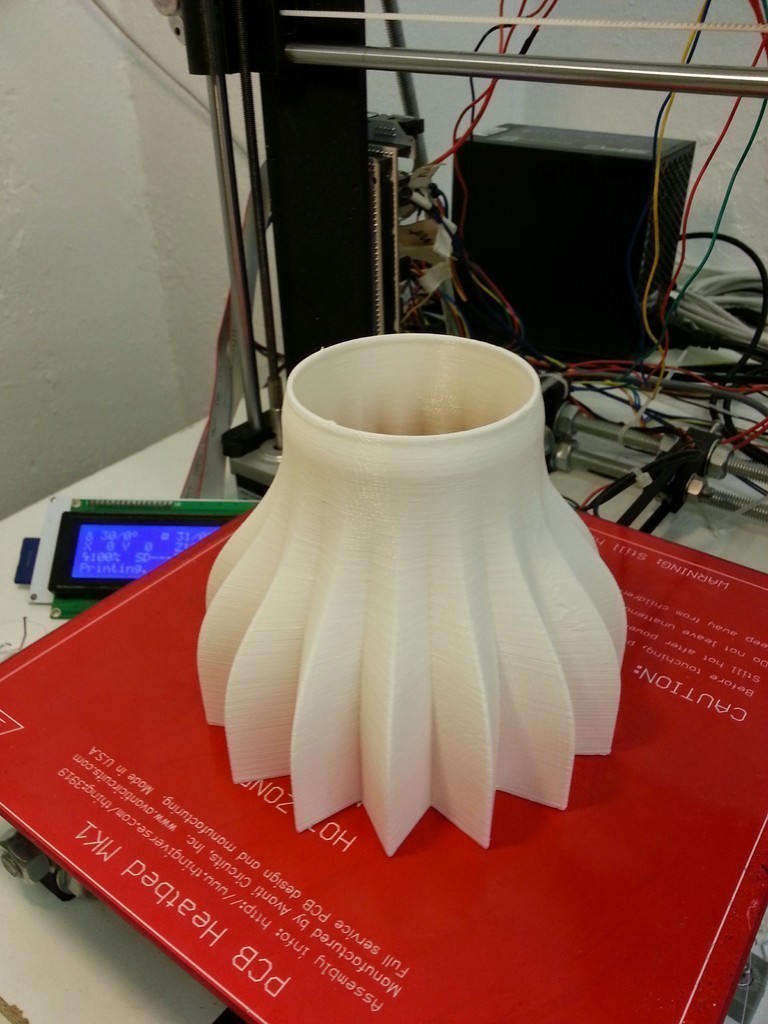 3d Printed Lamp Shade For A Desk 2 Versions Straight