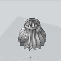 Lamp shade for a desk lamp. 2 versions, straight and swirled. - Thumbnail 7