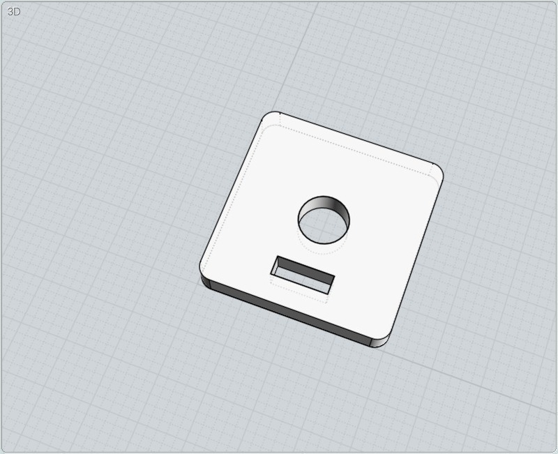 Screw-on endcap with slit for belt - Ratrig and Openbuilds V-slo