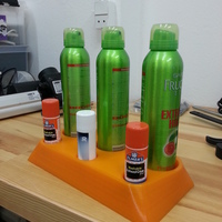 Small Holder for bed adhesives. 3 hairsprays and 3 glue sticks. 3D Printing 95163
