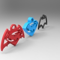 batman vs superman keychain/necklace/earrings - Thumbnail 2