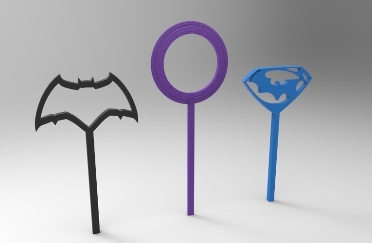 batman vs superman bubble wands 3D Print 95312
