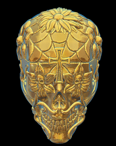 Skull ring 3D Print 95383