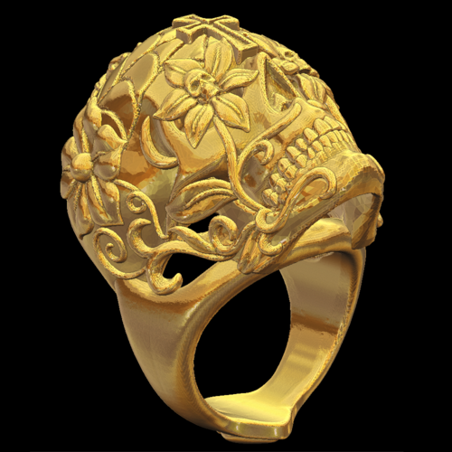 Skull ring 3D Print 95384