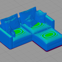 Easy to print L Shaped Couch Sofa - Thumbnail 4