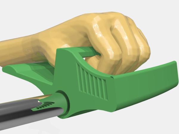 Helper grip for bicycle.