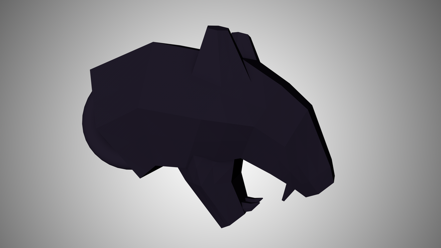panther head keyring 3D Print 95558