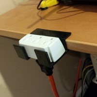 Small Desk Edge Holder 3D Printing 95609
