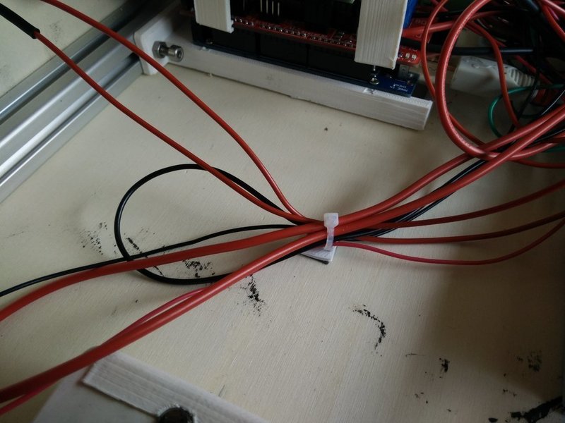 Simple zip tie mount for cable management