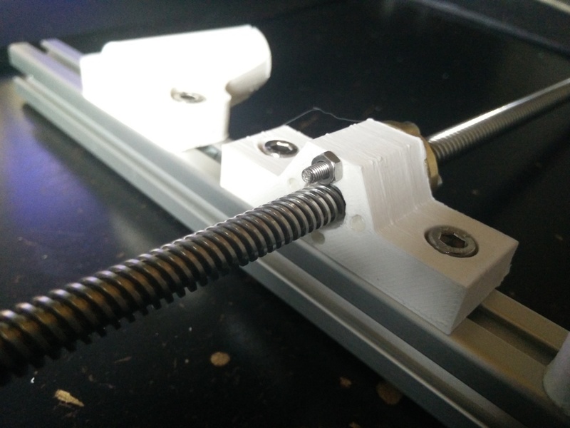 Redesigned parts for Vulcanus V1 - Leadscrew and Belt Tensioner