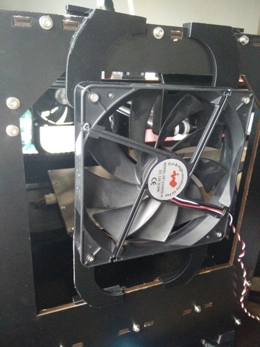 120 / 140 mm Build Chamber Fan mount for CTC / Flashforge / Make 3D Print 96074