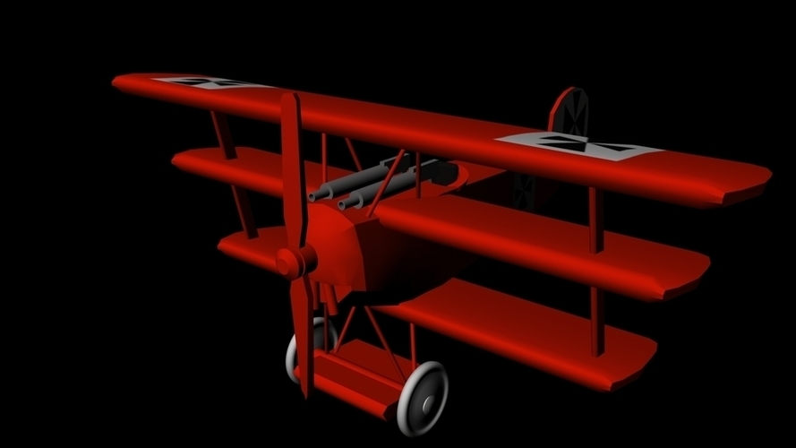 Fokker Tri-plane (Red Baron) 3D Print 96253