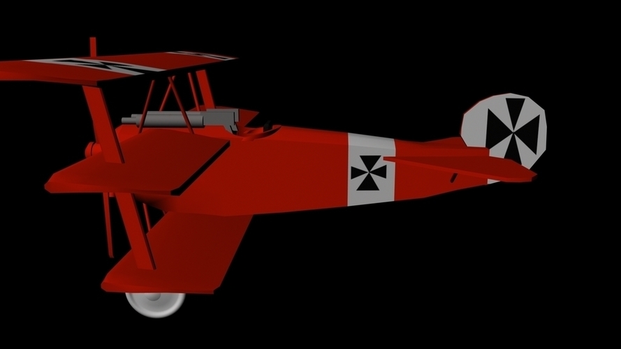 Fokker Tri-plane (Red Baron) 3D Print 96254