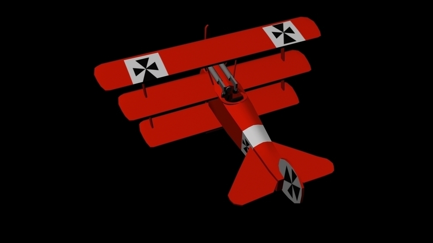 Fokker Tri-plane (Red Baron) 3D Print 96255