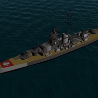 Small Gneisenau - German Battleship 3D Printing 96259