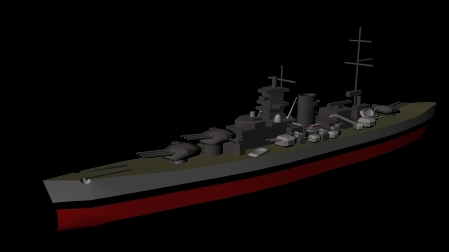 German battleship Scharnhorst 3D Print 96260