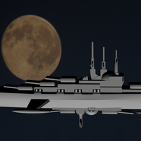 Small HMS Hood - Royal Navy (Orbital) 3D Printing 96295
