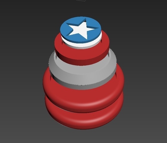 YOYO Captain America 3dFactory Brazil 3dPrintable 3D Print 96365