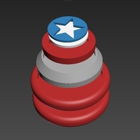 YOYO Captain America 3dFactory Brazil 3dPrintable - Thumbnail 8