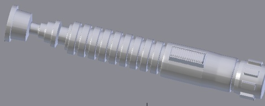 Lightsaber Hilt Prop - 1 or 2 Pieces! 3D Print 96459