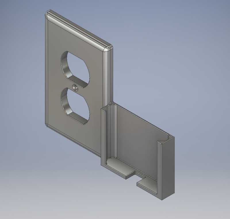 Wall Outlet Cover w/ Universal Phone Holder