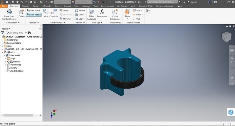 Cane Holder w/ Belt Clip Version 1.3 Final