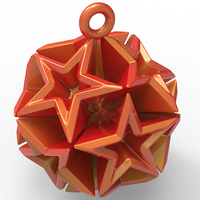 Geometric Stars Christmas Tree Ornament (Large)      - Thumbnail 4