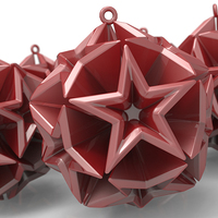 Geometric Stars Christmas Tree Ornament (Small)   - Thumbnail 1