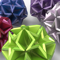 Geometric Stars Christmas Tree Ornament (Small)   - Thumbnail 2