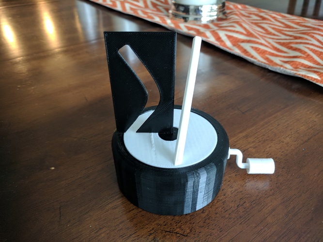 Straight Pole, Curved Hole Illusion 3D Print 96728