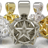 Circle of Stars Christmas Necklace Pendant  - Thumbnail 1