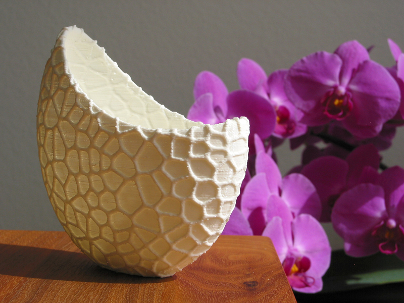 Organic flower pot / Voronoi Vase (monochrome)