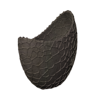 Organic flower pot / Voronoi Vase (monochrome) - Thumbnail 2