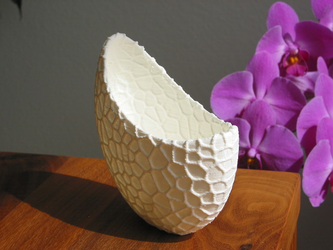 Organic flower pot / Voronoi Vase (monochrome) 3D Print 96793