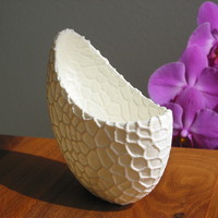 Organic flower pot / Voronoi Vase (monochrome) - Thumbnail 4