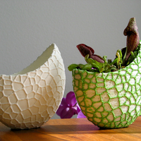 Organic flower pot / Voronoi Vase (monochrome) - Thumbnail 6