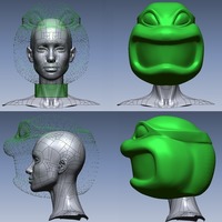 Small TMNT HEAD 3D Printing 96856
