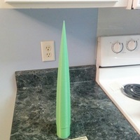 Small Layered Success 16" tall 2" Dia Rocket Nose Cone 3D Printing 96859