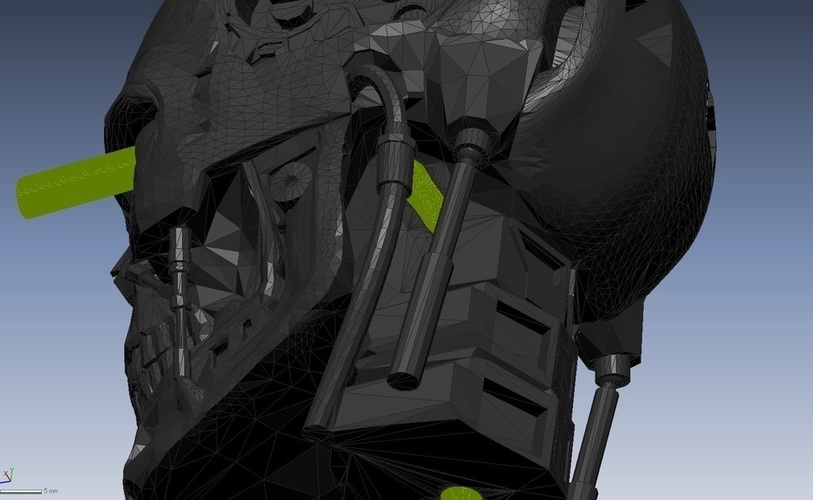 T-800 Terminator Exoskull With 5mm holes for led 3D Print 96953