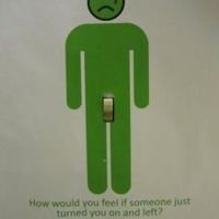 Men on off light switch cover - Thumbnail 2